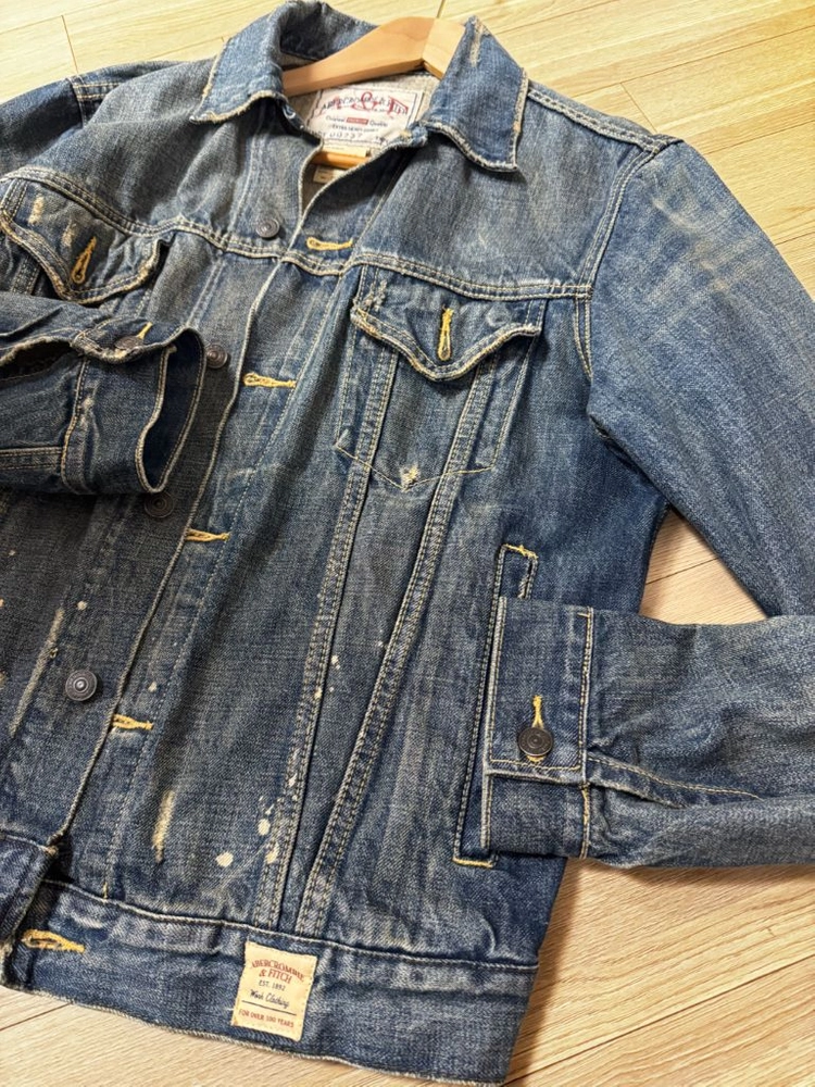 미국구매 아베크롬비 abercrombie 데님자켓 청자켓L 이미지