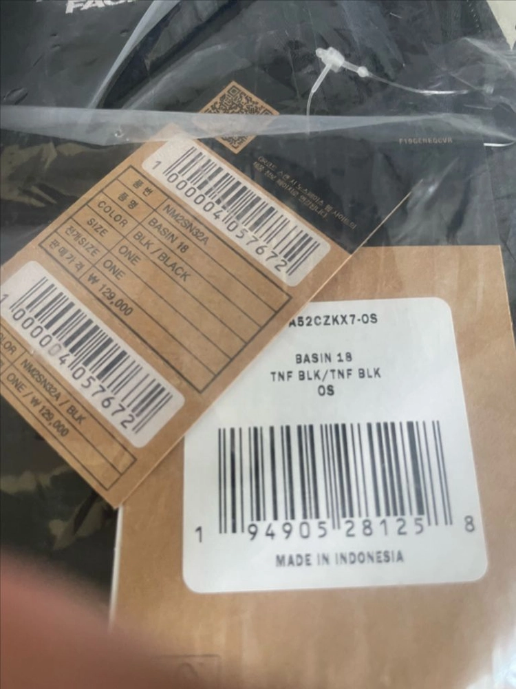 노스페이스 18리터 배낭 새상품 이미지