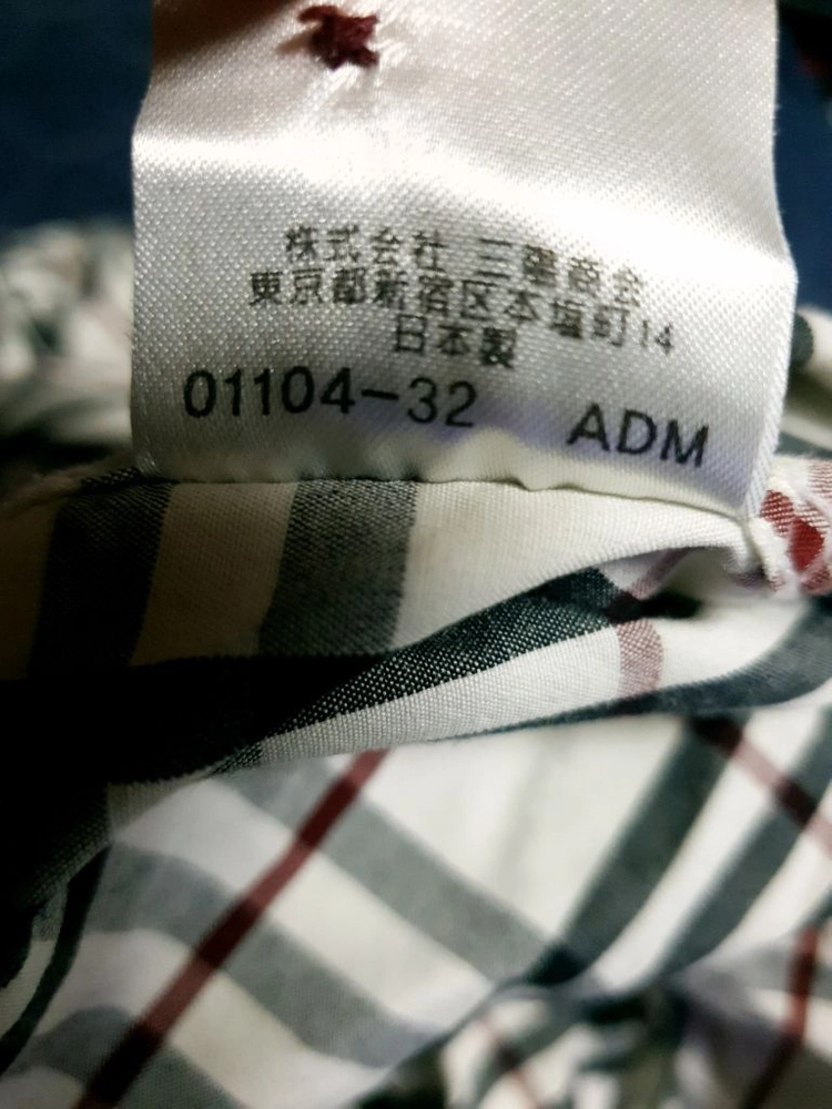(일본판) 버버리 블랙라벨 노바체크 하프버튼 반팔 셔츠 (M) 이미지