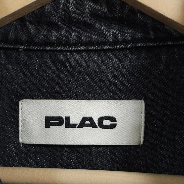 105 PLAC 플랙진 데님 셔츠 자켓 워시드 오버핏 블랙 이미지