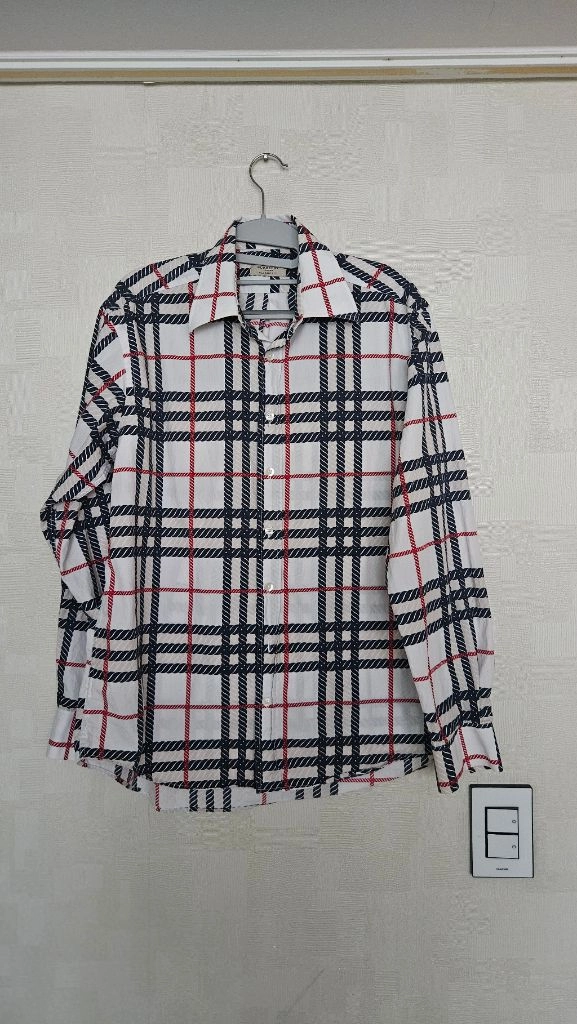 버버리 런던 클래식 핏 로프 체크 셔츠 M 정품 이미지