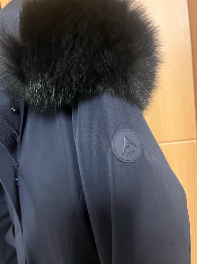 네파 아르테 패딩 자켓 다운 90 S 네이비 롱패딩 구스다운 폭스퍼 코오롱 데상트 k2 블랙야크 이미지