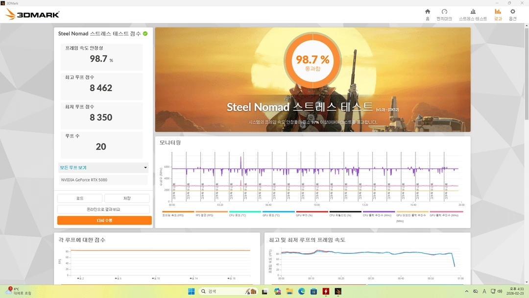 인텔 i9 14900K CPU와 RTX5080 그래픽카드가 장착된 고사양 데스크탑 본체 이미지