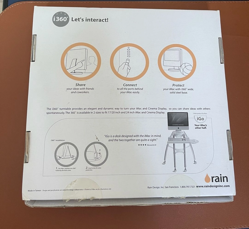rain design i360 stand 아이맥 회전 받침대 스탠드 이미지