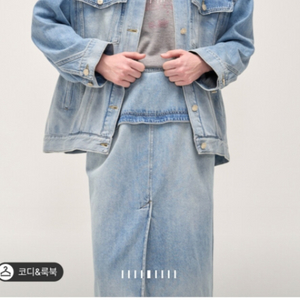 한섬 타임 디스트로이드 백 프린티드 데님 자켓 이미지