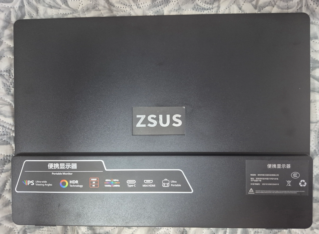 ZSUS 14인치 2K QHD 휴대용 포터블 모니터 PM14A-2K 판매합니다. 이미지