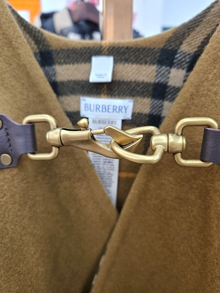 [중고명품 럭스올 울산점] 버버리 24FW 체크 울 케이프 8096632 이미지
