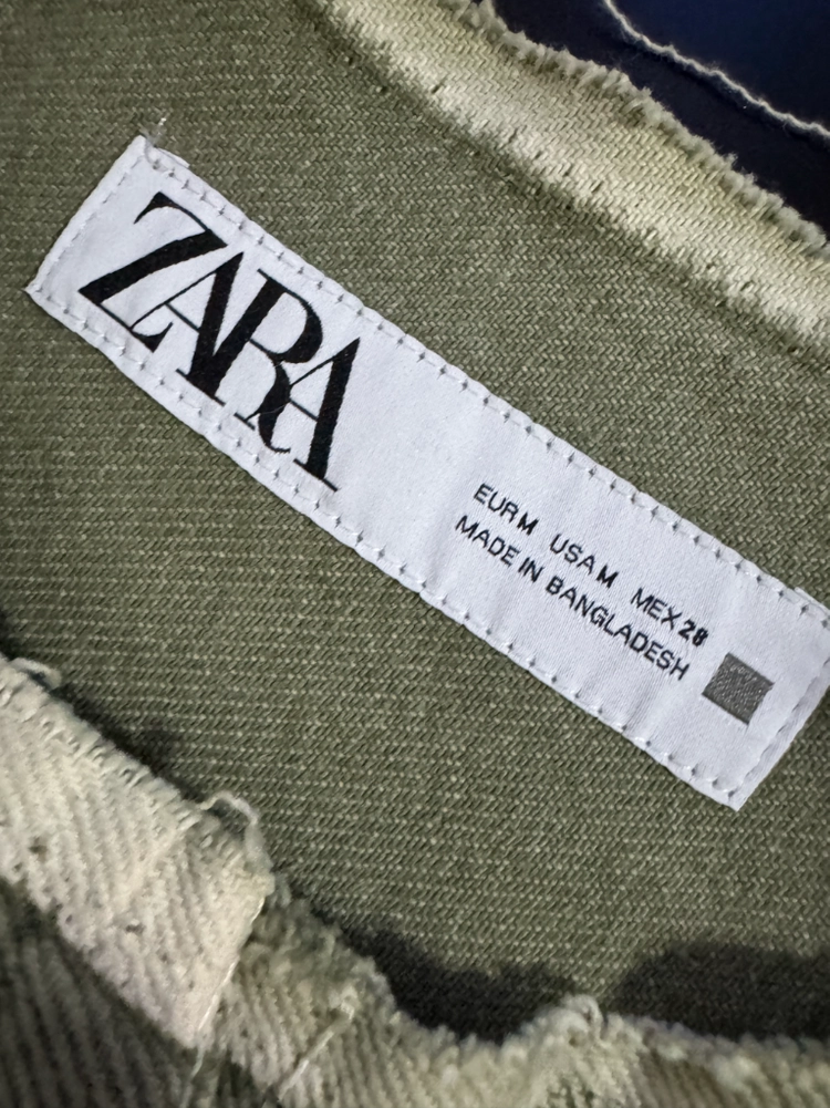 여성 자라 ZARA 카라리스 오버핏 데님 워크 자켓 M 이미지