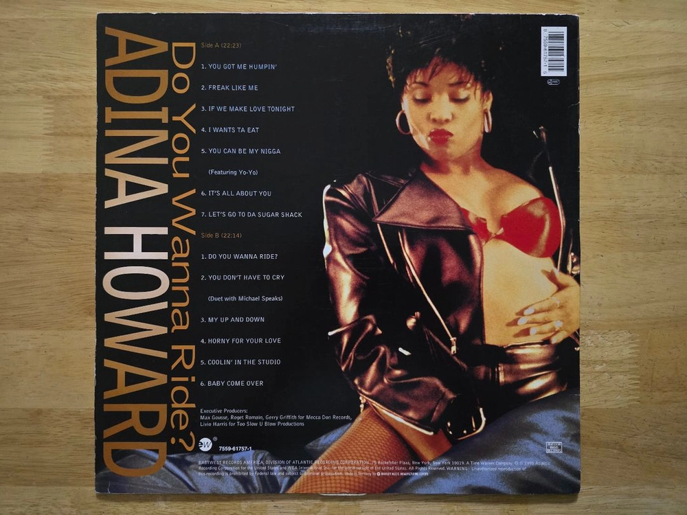 LP 레코드 Adina Howard 아디나 하워드 - Do You Wanna Ride? 이미지