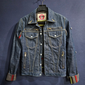 YEN JEANS 진청 남성 슬림핏 95 빈티지 라이더 데님자켓 이미지