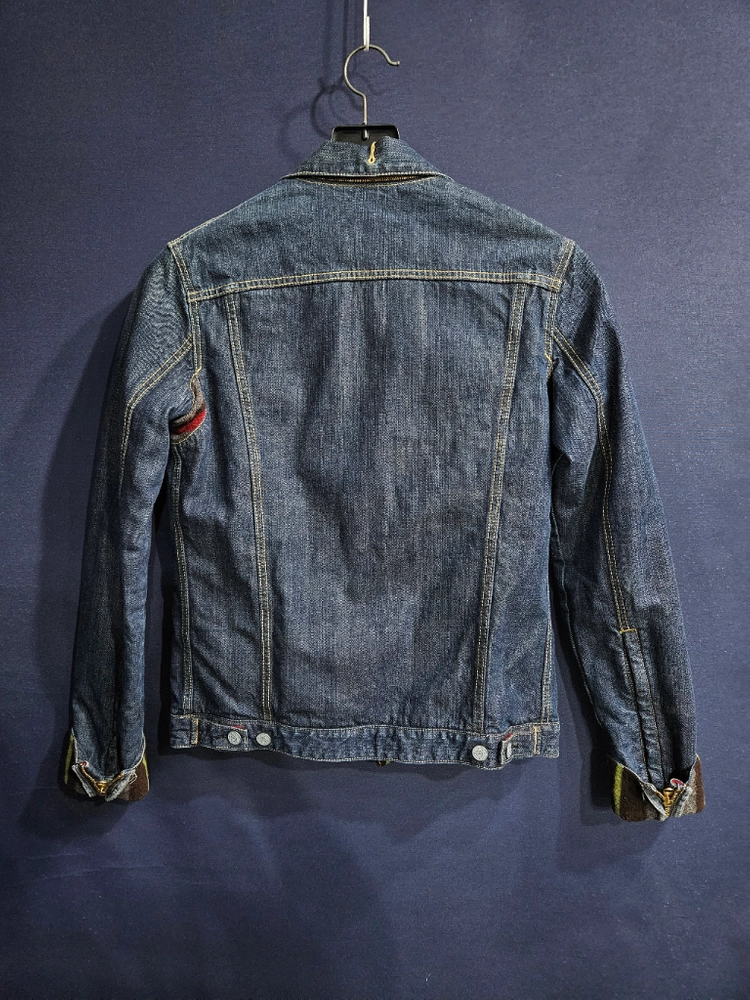 YEN JEANS 진청 남성 슬림핏 95 빈티지 라이더 데님자켓 이미지