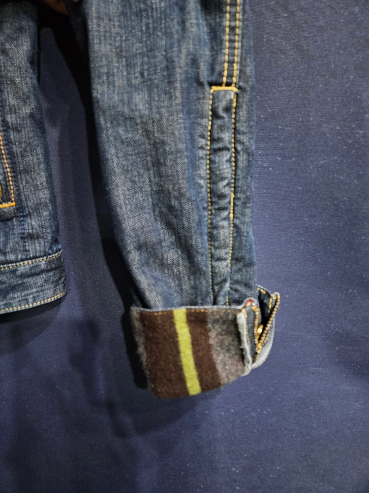 YEN JEANS 진청 남성 슬림핏 95 빈티지 라이더 데님자켓 이미지