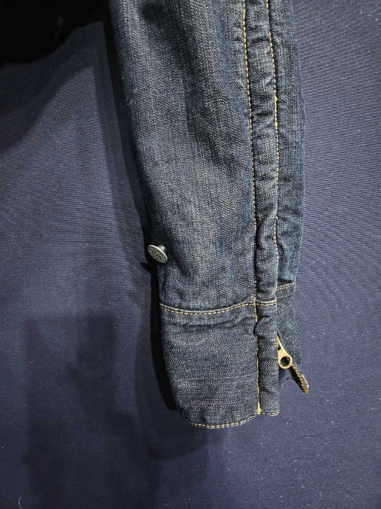 YEN JEANS 진청 남성 슬림핏 95 빈티지 라이더 데님자켓 이미지