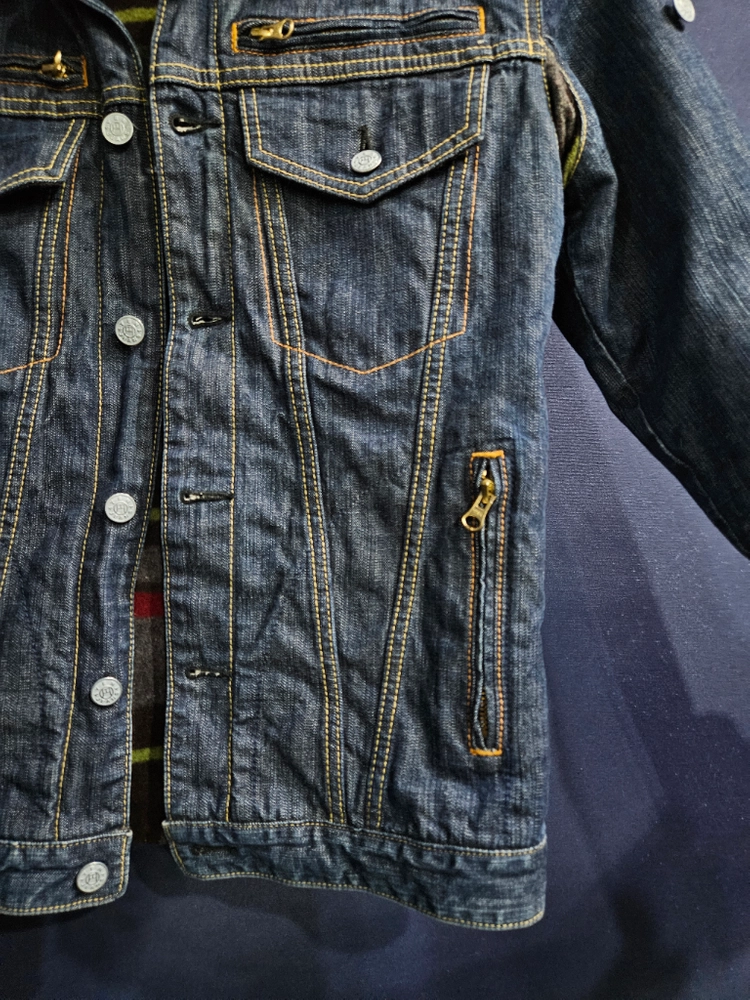 YEN JEANS 진청 남성 슬림핏 95 빈티지 라이더 데님자켓 이미지
