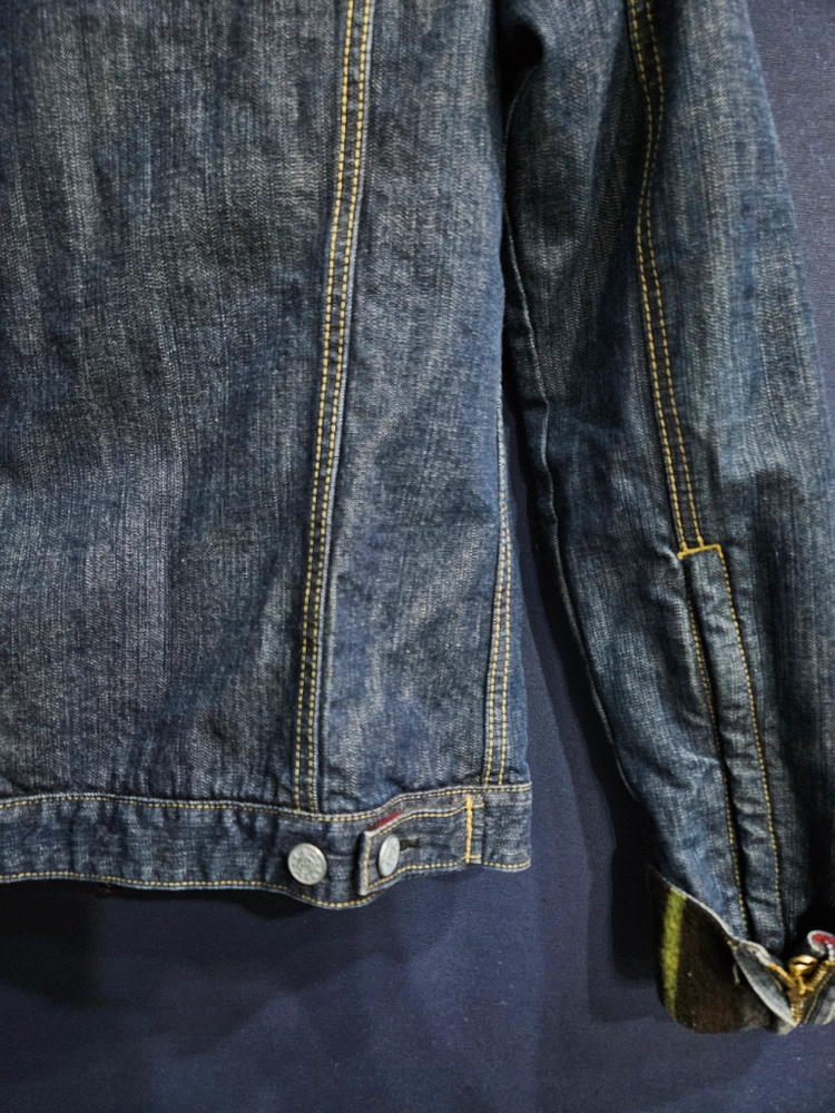 YEN JEANS 진청 남성 슬림핏 95 빈티지 라이더 데님자켓 이미지