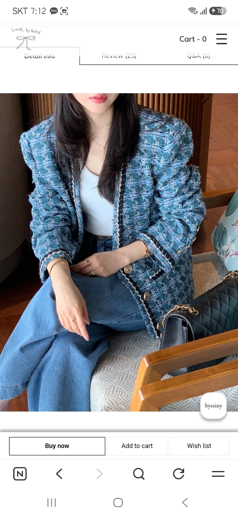바이씨니 코코페어트위드자켓 이미지