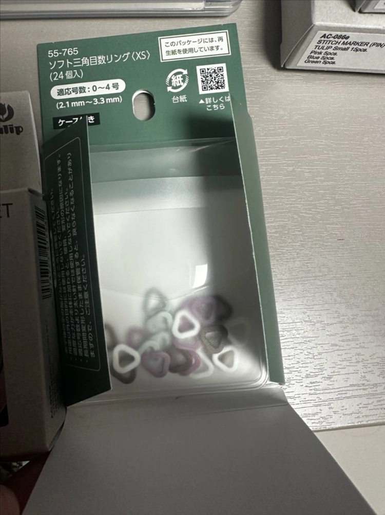 뜨개용품) 클로버마커s,xs,단수기록기, 튤립마커 하트,튤립, 펜코 스토리지, 다이소산케이블정리함 이미지