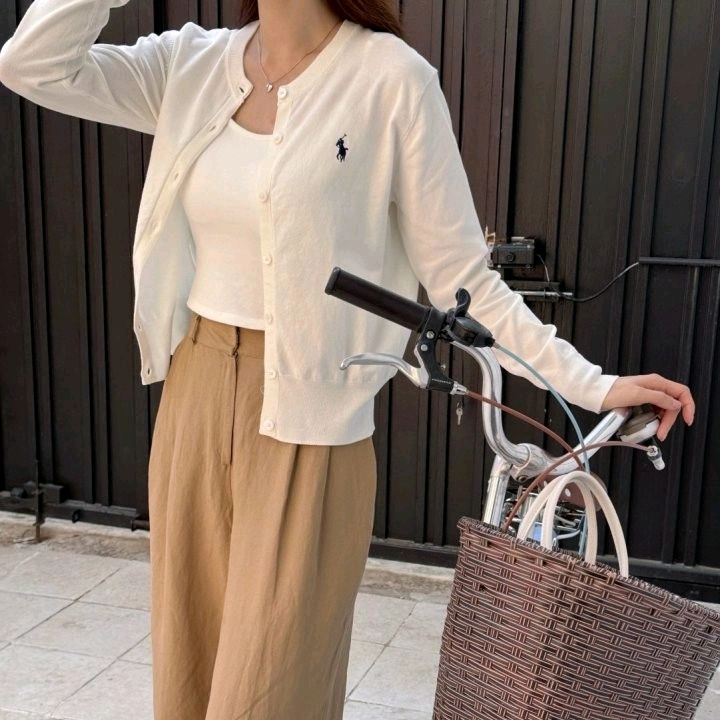 폴로 코튼 블렌드 가디건 이미지