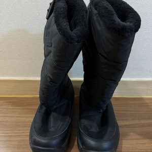 여성 검정 패딩 털 부츠(230mm) 이미지