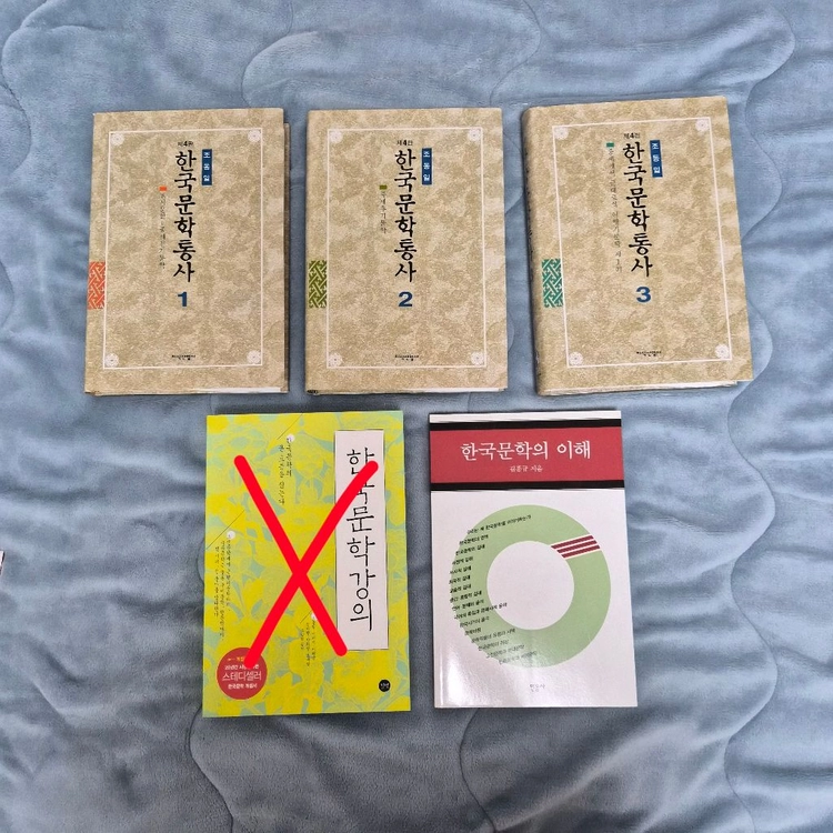 한국문학통사 한국문학강의 한국문학의이해 한국문학관련 도서 책 이미지