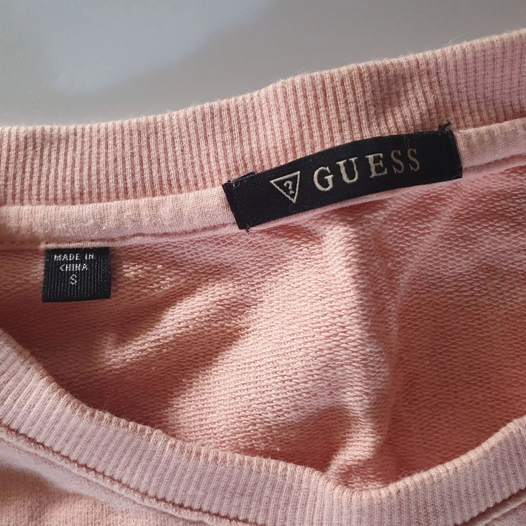 Guess 핑크 크롭 반팔티 S 이미지