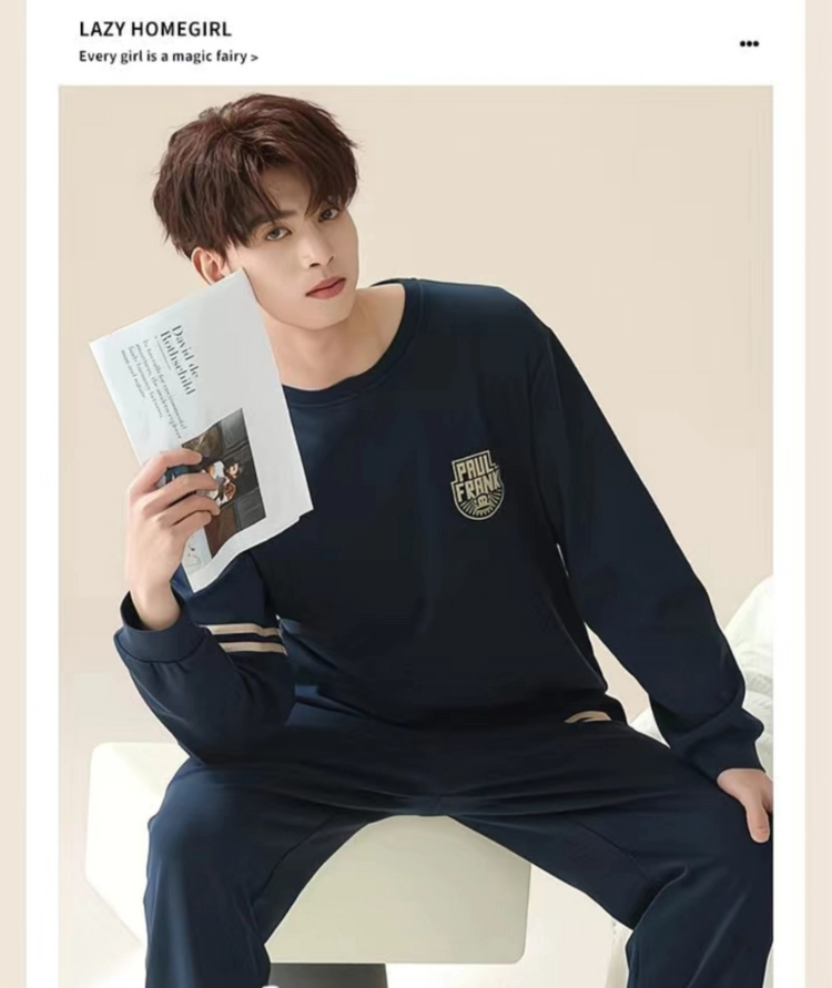 남여공용 홈웨어 상하세트 네이비(새상품) 이미지