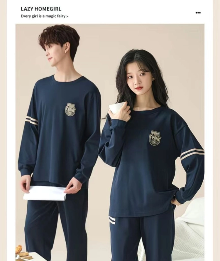 남여공용 홈웨어 상하세트 네이비(새상품) 이미지