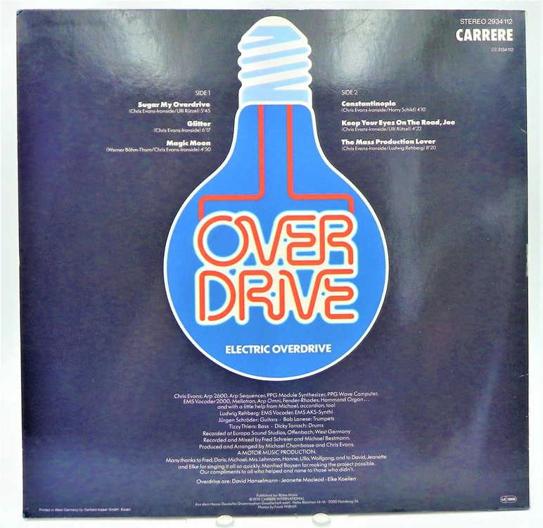 [개봉/극희귀] 오버드라이브 (Overdrive) LP - Electric Overdrive (크라우트록/신스팝) 이미지