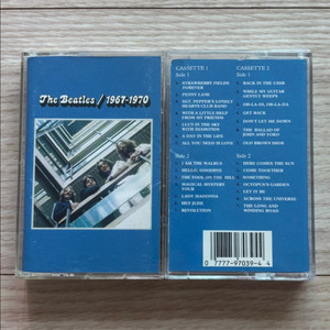 비틀즈 The Beatles 1967-1970 블루 앨범 카세트 테이프 2개 세트 미국반 Capitol 1993년 이미지