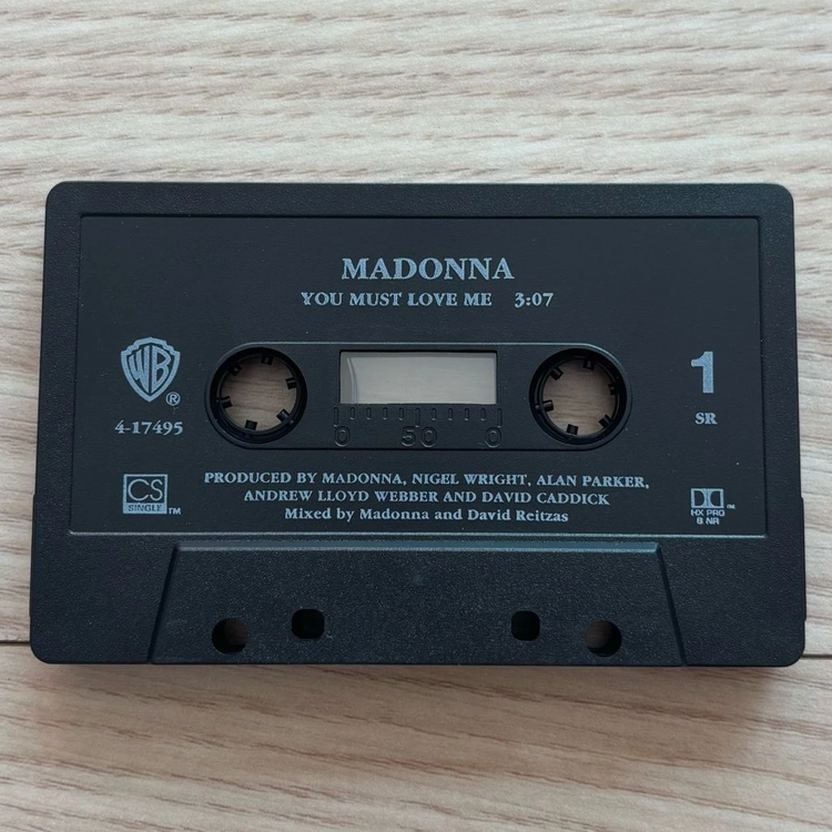 마돈나 MADONNA You Must Love Me 유 머스트 러브 미 카세트 싱글 미국반 1996년 음반 이미지
