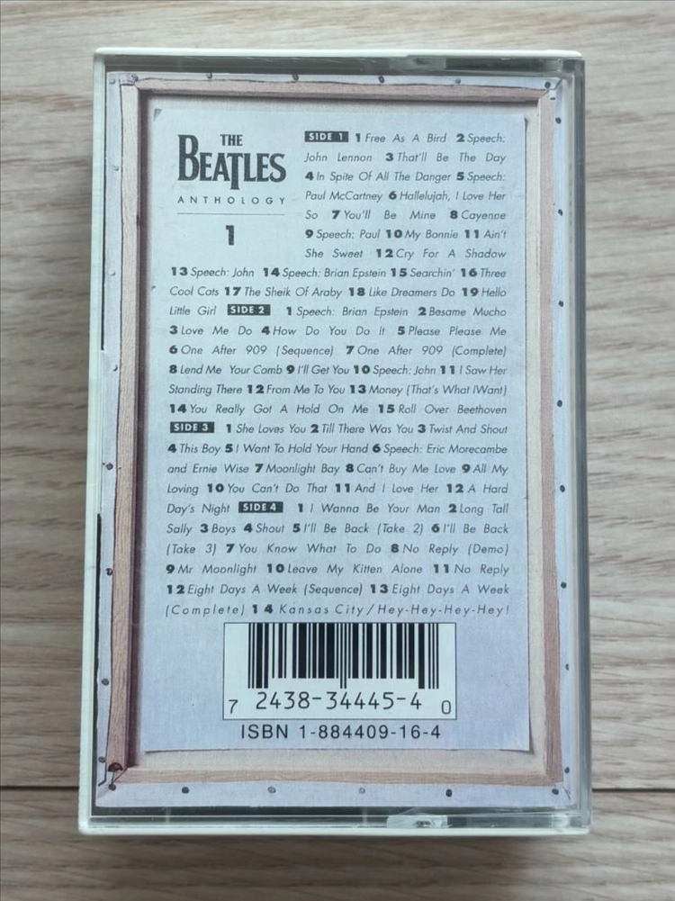 비틀즈 THE BEATLES Anthology 1 앤솔로지 1 카세트 테이프 미국반 1995년 더블 카세트 앨범 이미지
