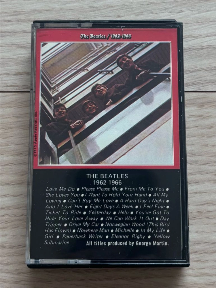 비틀즈 THE BEATLES 1962-1966 레드 앨범 카세트 테이프 미국 초판 1973년 Apple 앨범 음반 이미지