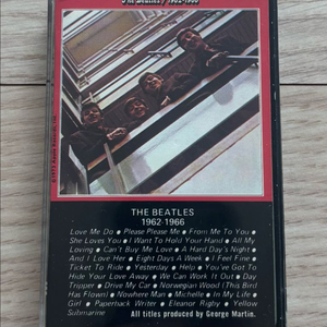 비틀즈 THE BEATLES 1962-1966 레드 앨범 카세트 테이프 미국 초판 1973년 Apple 앨범 음반 이미지