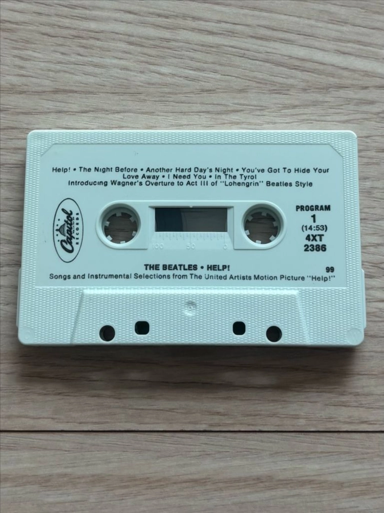 비틀즈 THE BEATLES Help! 헬프 카세트 테이프 미국반 Capitol 1969년 초기 프레스 앨범 음반 이미지
