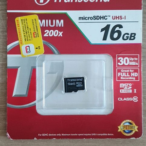 미개봉 microSD카드 16G 트랜센드정품 Transcend 이미지