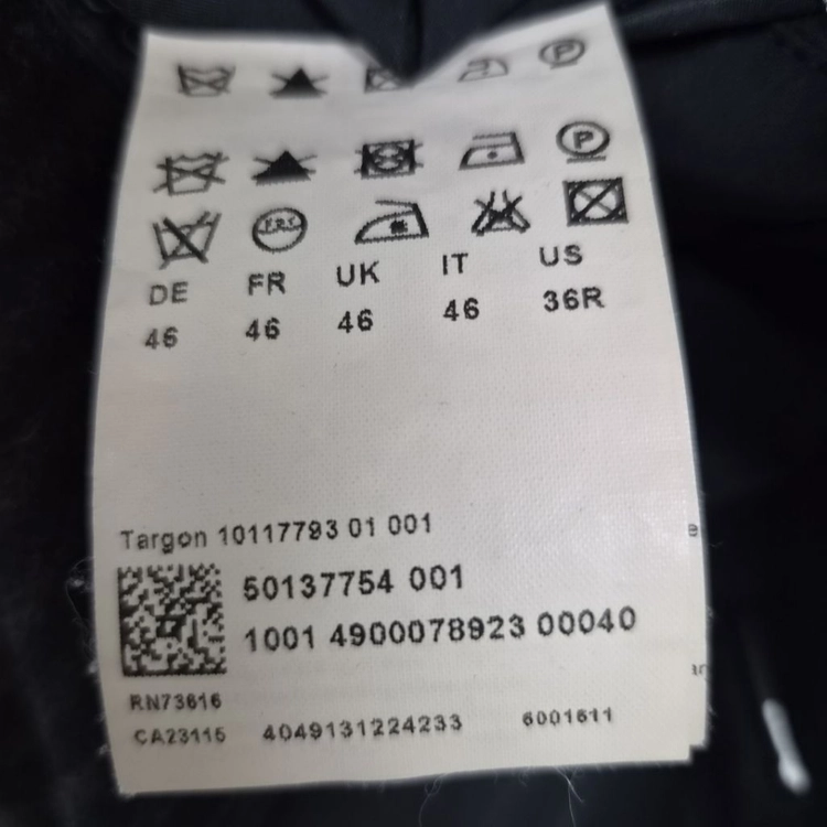 [휴고보스 / BOSS] 워터프루프 싱글 맥코트 / 트렌치코트 (DE 46 / US 36R) 이미지