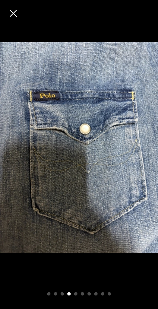 폴로 랄프로렌 데님 웨스턴셔츠 XL (rrl 웨스턴바이브) 이미지