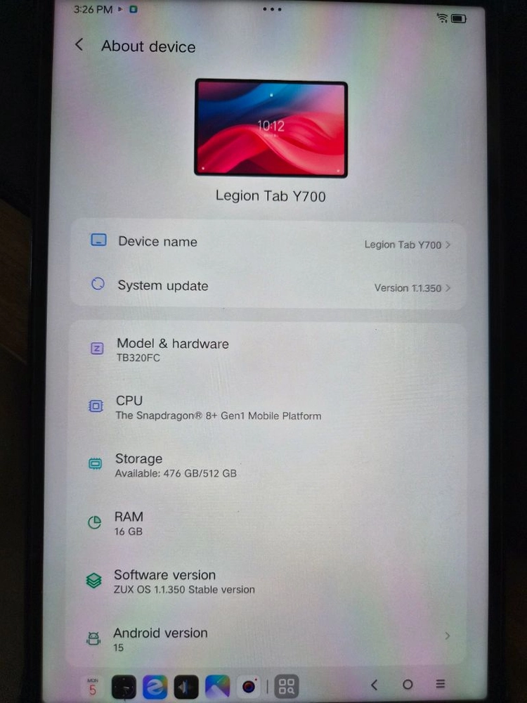 레노버 y700 태블릿 16GB/512GB 내수용 - 안심되는 중고거래