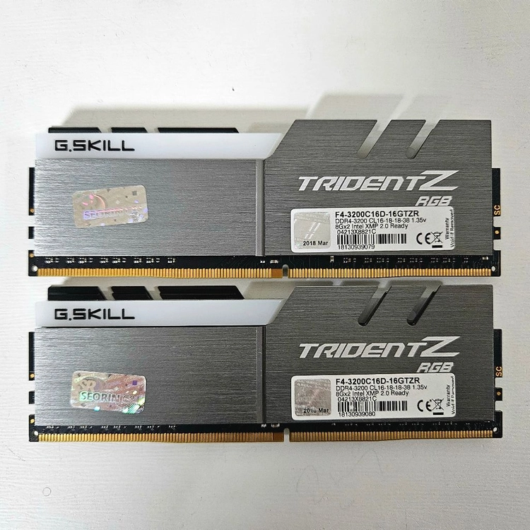 G.SKILL DDR4-3200 CL16 TRIDENT Z RGB 패키지 (16GB(8Gx2)) - 안심되는 중고거래
