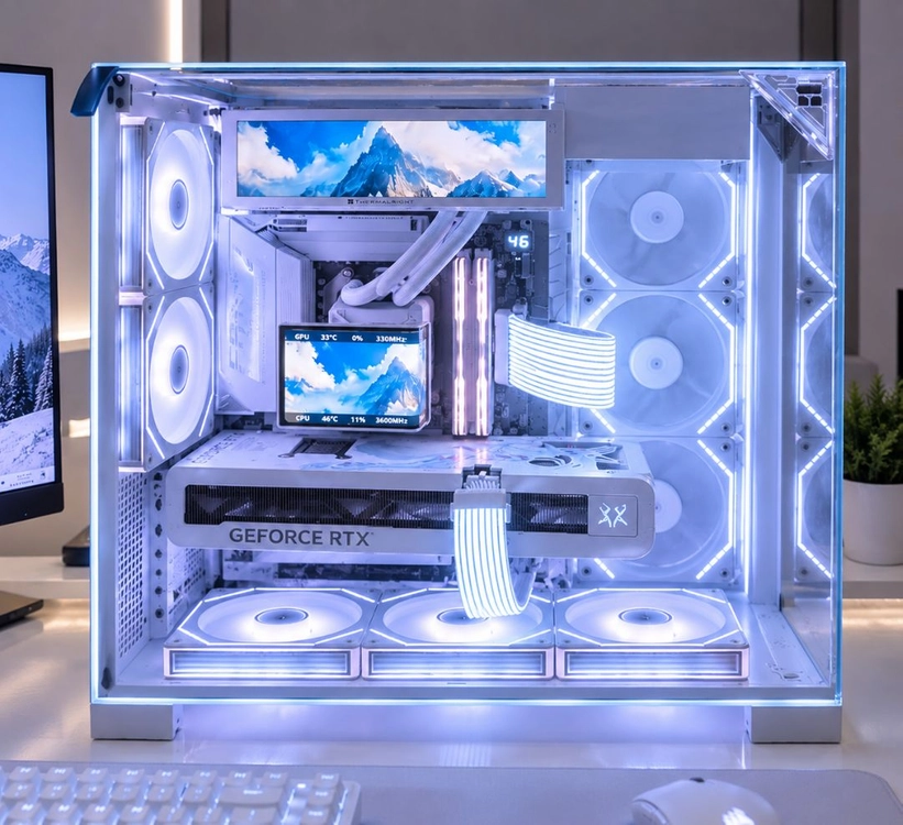 라이젠9 9950X3D X870E RTX5080 화이트PC 이미지