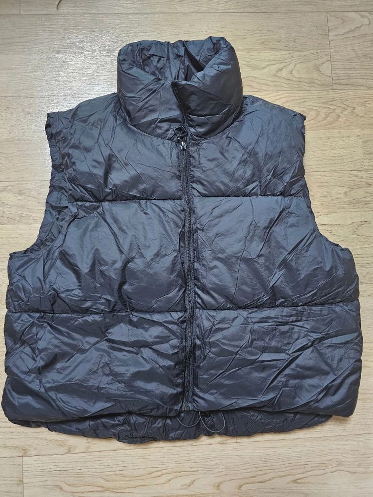 안나이슨 여성 크롭 푸퍼 조끼 블랙XXL새상품 이미지