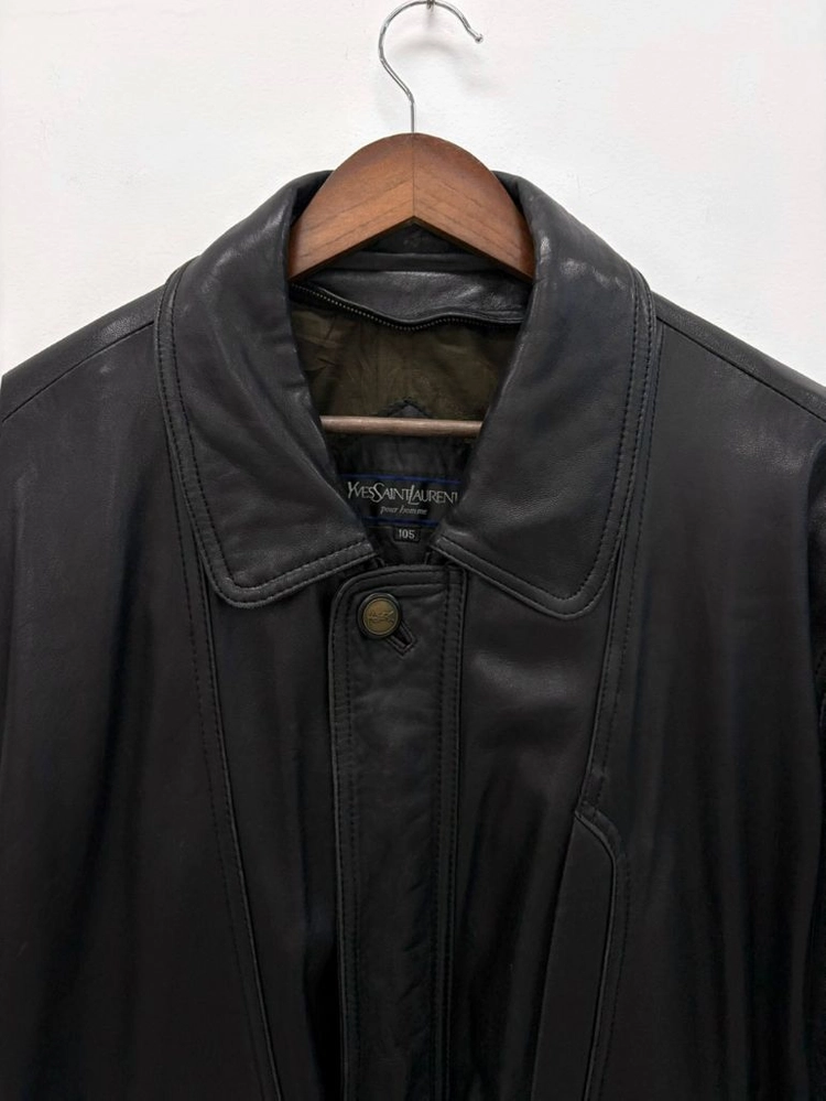 00년대 YSL 생로랑 산양가죽 빈티지 가죽자켓 블랙 (XL) 이미지
