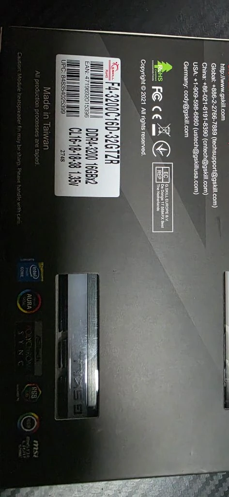 DDR4 32GB RAM 이미지