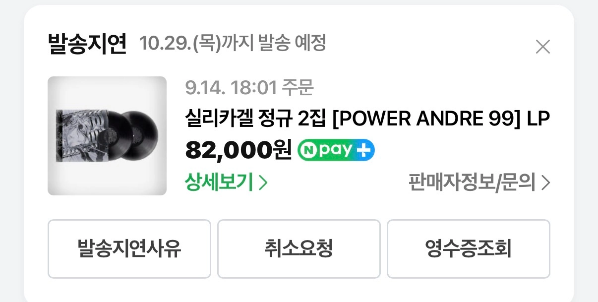 실리카겔 파워 안드레 99 lp (배송지 변경) 이미지