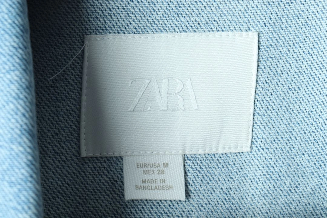 W(L-XL) 자라 집업 바람막이 점퍼자켓 데님 청 이미지