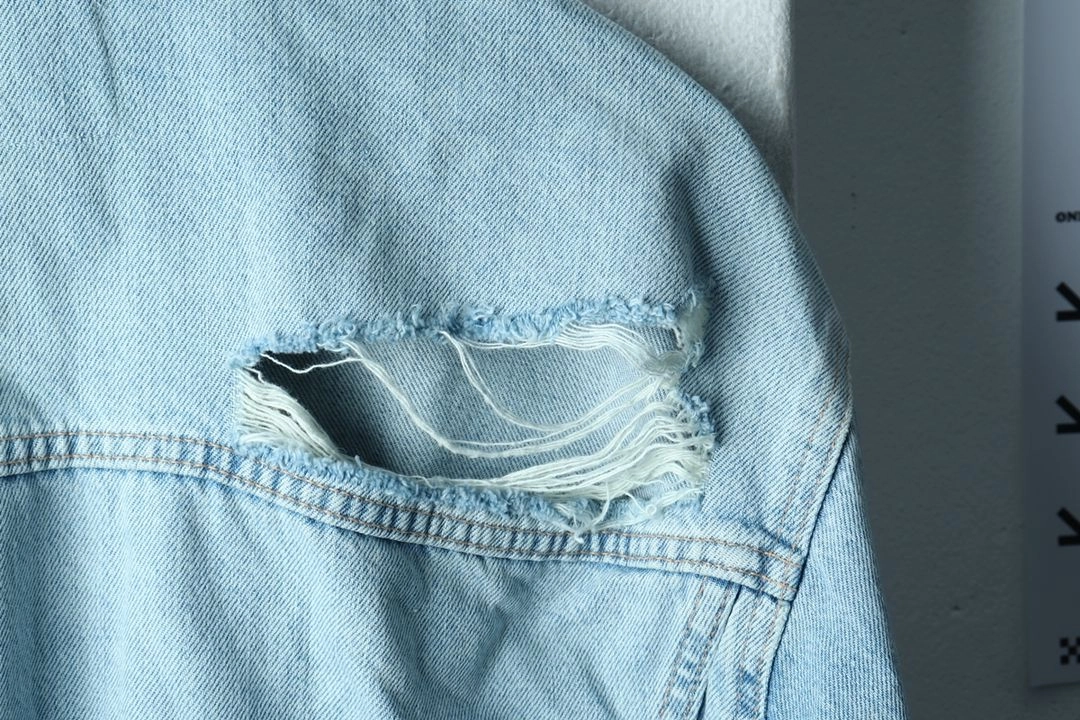 W(L-XL) 자라 집업 바람막이 점퍼자켓 데님 청 이미지