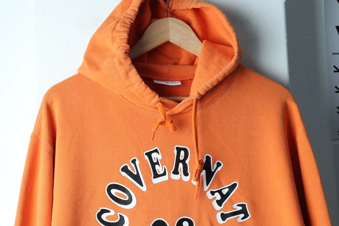 (XL-2XL) 커버낫 후드티셔츠 빅로고 오렌지 이미지