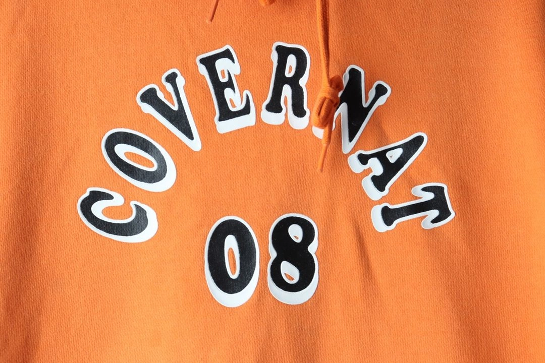 (XL-2XL) 커버낫 후드티셔츠 빅로고 오렌지 이미지
