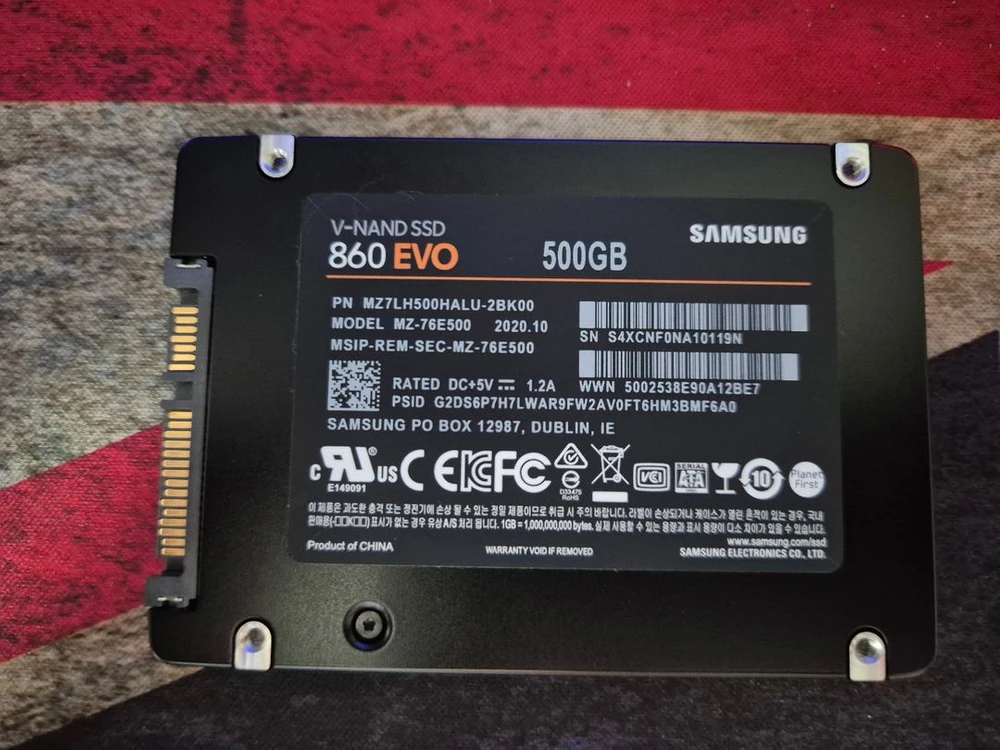 삼성 SSD 860 EVO 500G 팝니다 이미지