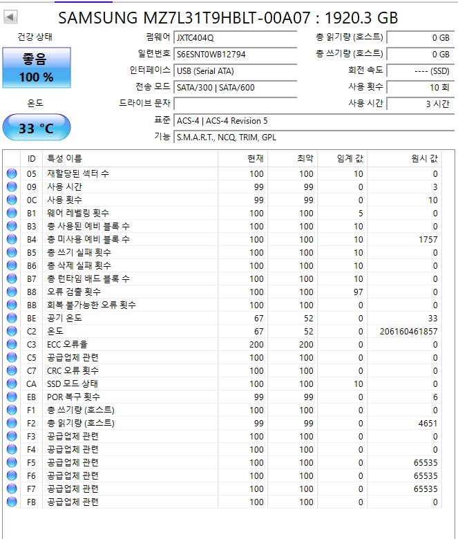 (미사용) PM893 1.92TB (2TB) 서버용 이미지